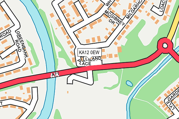 KA12 0EW map - OS OpenMap – Local (Ordnance Survey)