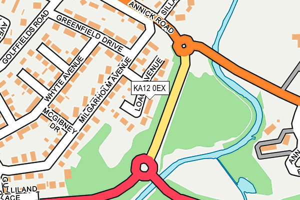 KA12 0EX map - OS OpenMap – Local (Ordnance Survey)