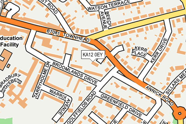 KA12 0EY map - OS OpenMap – Local (Ordnance Survey)