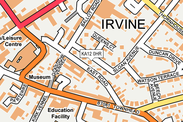 KA12 0HR map - OS OpenMap – Local (Ordnance Survey)