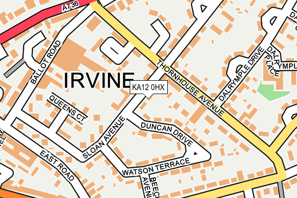 KA12 0HX map - OS OpenMap – Local (Ordnance Survey)