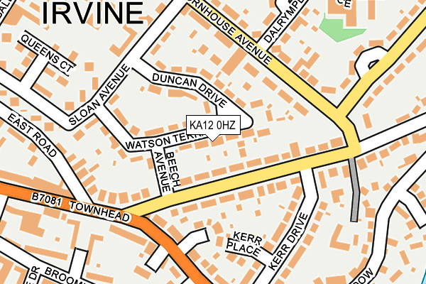 KA12 0HZ map - OS OpenMap – Local (Ordnance Survey)