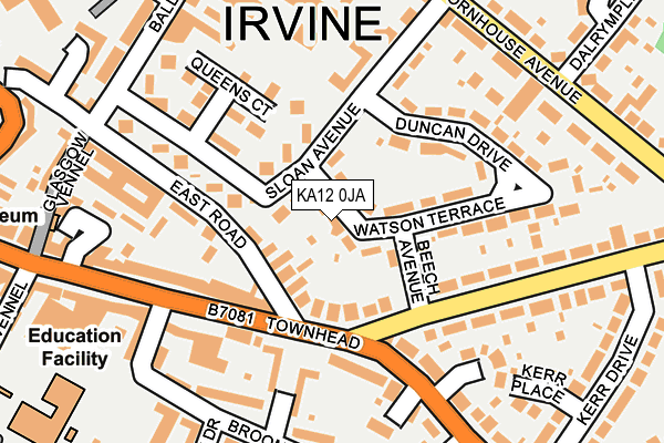 KA12 0JA map - OS OpenMap – Local (Ordnance Survey)