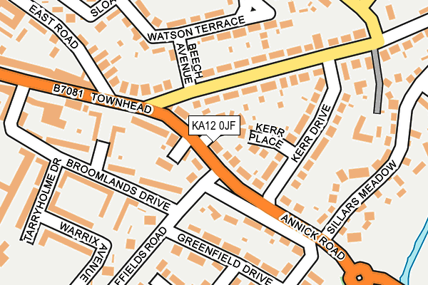 KA12 0JF map - OS OpenMap – Local (Ordnance Survey)
