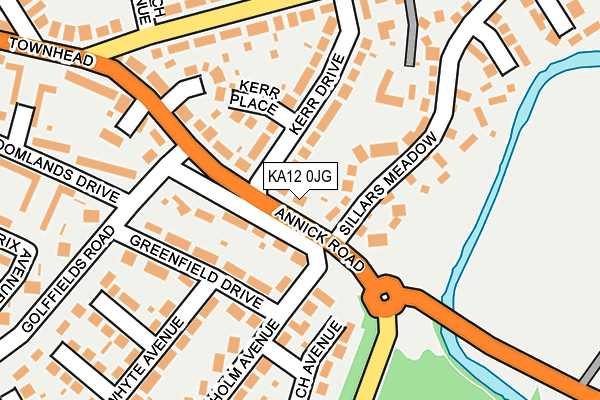 KA12 0JG map - OS OpenMap – Local (Ordnance Survey)