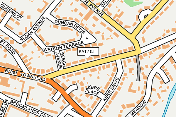 KA12 0JL map - OS OpenMap – Local (Ordnance Survey)