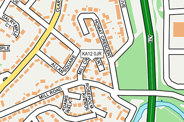 KA12 0JR map - OS OpenMap – Local (Ordnance Survey)