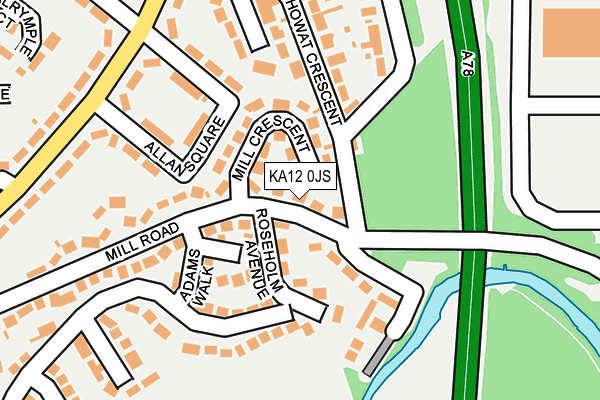 KA12 0JS map - OS OpenMap – Local (Ordnance Survey)