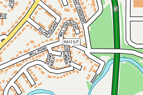 KA12 0JT map - OS OpenMap – Local (Ordnance Survey)