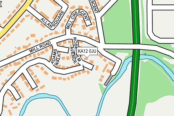 KA12 0JU map - OS OpenMap – Local (Ordnance Survey)