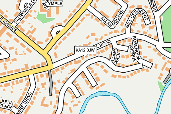 KA12 0JW map - OS OpenMap – Local (Ordnance Survey)