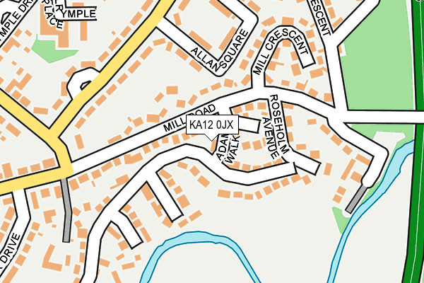 KA12 0JX map - OS OpenMap – Local (Ordnance Survey)