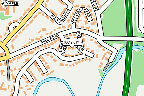 KA12 0JY map - OS OpenMap – Local (Ordnance Survey)