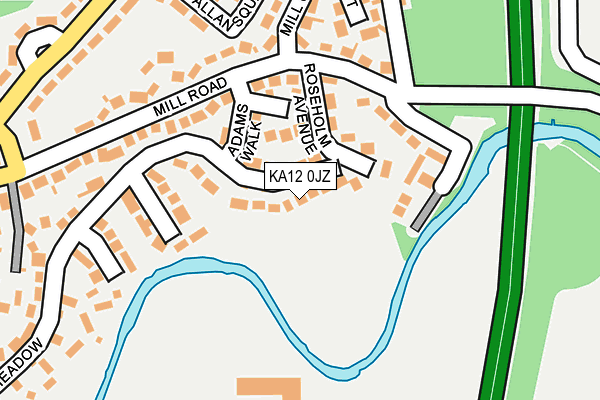 KA12 0JZ map - OS OpenMap – Local (Ordnance Survey)