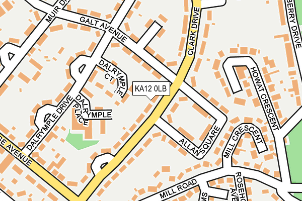 KA12 0LB map - OS OpenMap – Local (Ordnance Survey)