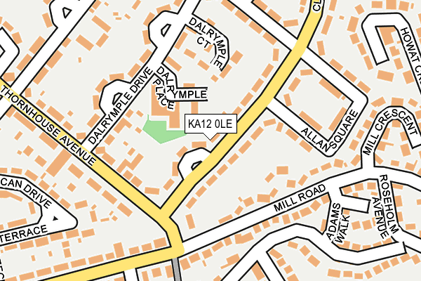 KA12 0LE map - OS OpenMap – Local (Ordnance Survey)