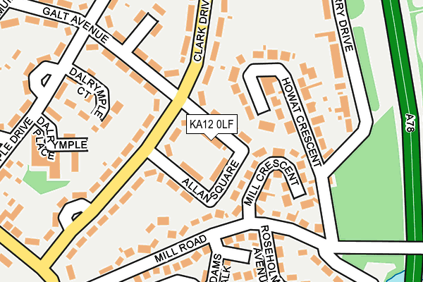 KA12 0LF map - OS OpenMap – Local (Ordnance Survey)