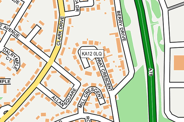 KA12 0LQ map - OS OpenMap – Local (Ordnance Survey)