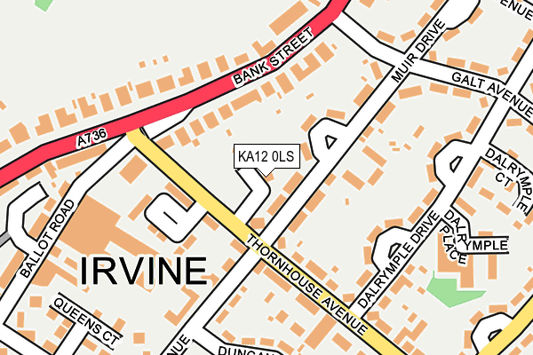 KA12 0LS map - OS OpenMap – Local (Ordnance Survey)