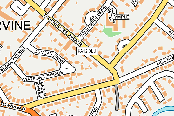 KA12 0LU map - OS OpenMap – Local (Ordnance Survey)
