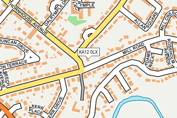 KA12 0LX map - OS OpenMap – Local (Ordnance Survey)