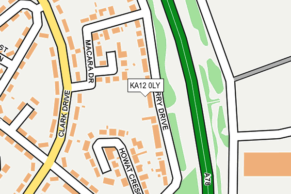 KA12 0LY map - OS OpenMap – Local (Ordnance Survey)