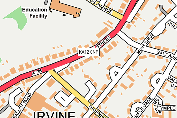 KA12 0NF map - OS OpenMap – Local (Ordnance Survey)