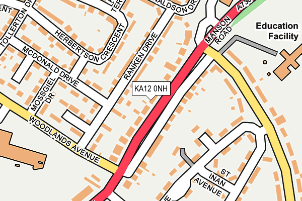 KA12 0NH map - OS OpenMap – Local (Ordnance Survey)