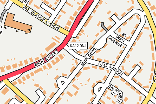 KA12 0NJ map - OS OpenMap – Local (Ordnance Survey)