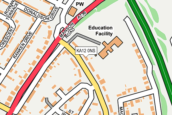 KA12 0NS map - OS OpenMap – Local (Ordnance Survey)