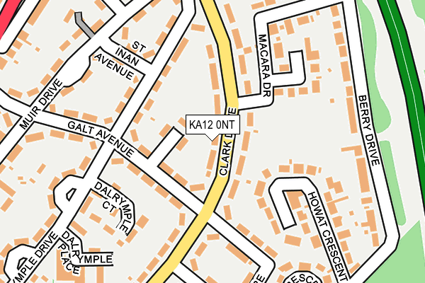 KA12 0NT map - OS OpenMap – Local (Ordnance Survey)