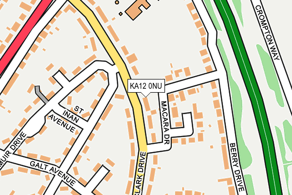KA12 0NU map - OS OpenMap – Local (Ordnance Survey)