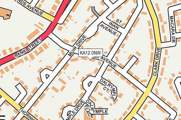 KA12 0NW map - OS OpenMap – Local (Ordnance Survey)