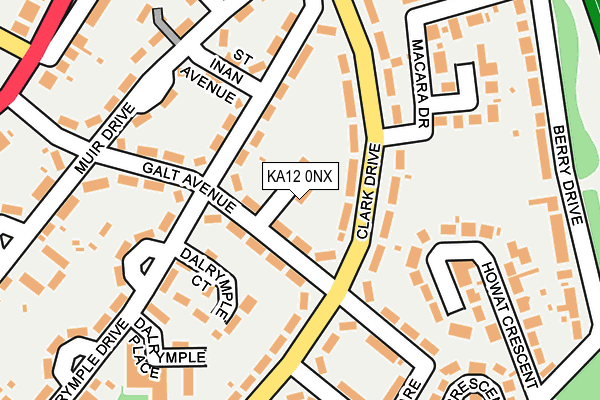 KA12 0NX map - OS OpenMap – Local (Ordnance Survey)