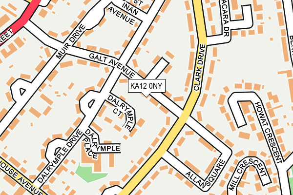 KA12 0NY map - OS OpenMap – Local (Ordnance Survey)