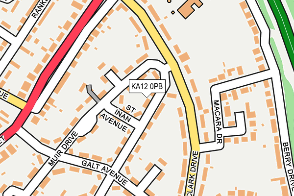 KA12 0PB map - OS OpenMap – Local (Ordnance Survey)