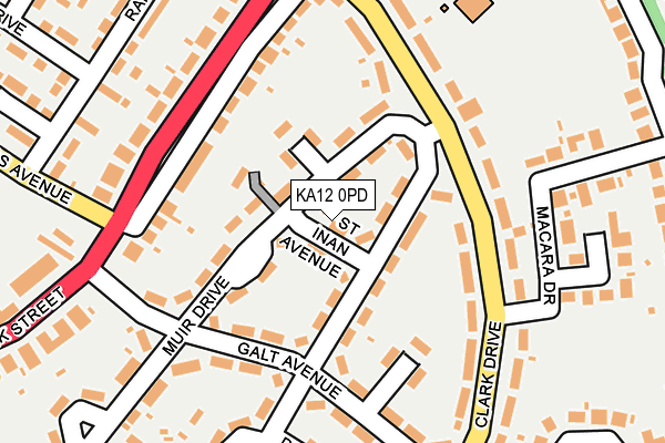 KA12 0PD map - OS OpenMap – Local (Ordnance Survey)