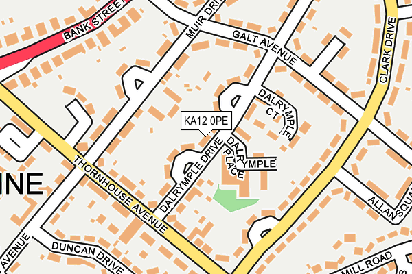 KA12 0PE map - OS OpenMap – Local (Ordnance Survey)