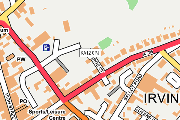 KA12 0PJ map - OS OpenMap – Local (Ordnance Survey)