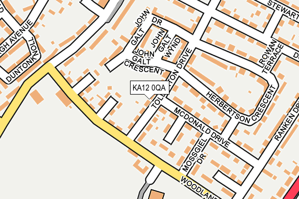 KA12 0QA map - OS OpenMap – Local (Ordnance Survey)