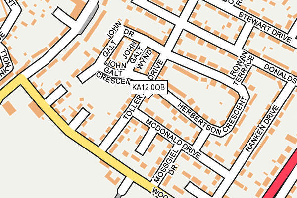 KA12 0QB map - OS OpenMap – Local (Ordnance Survey)
