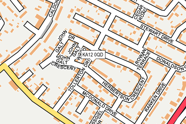 KA12 0QD map - OS OpenMap – Local (Ordnance Survey)