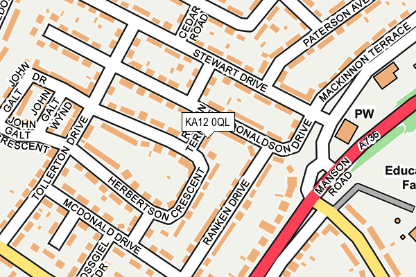 KA12 0QL map - OS OpenMap – Local (Ordnance Survey)