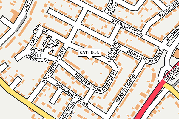 KA12 0QN map - OS OpenMap – Local (Ordnance Survey)