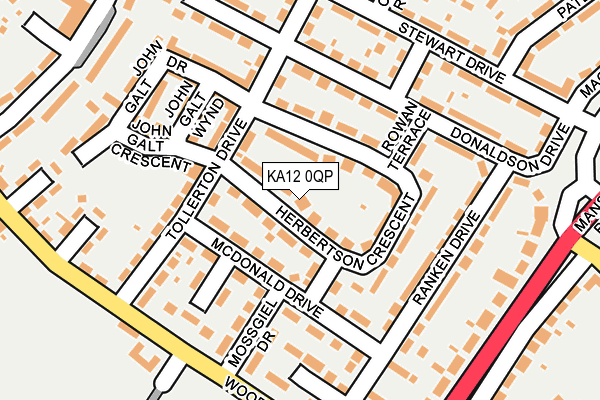 KA12 0QP map - OS OpenMap – Local (Ordnance Survey)
