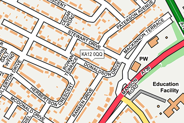 KA12 0QQ map - OS OpenMap – Local (Ordnance Survey)