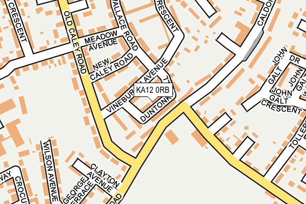 KA12 0RB map - OS OpenMap – Local (Ordnance Survey)