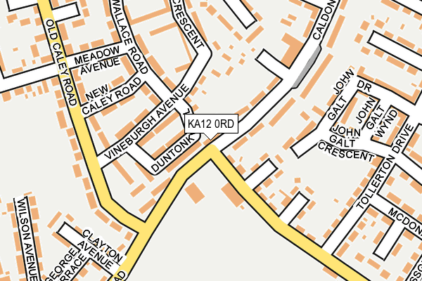 KA12 0RD map - OS OpenMap – Local (Ordnance Survey)