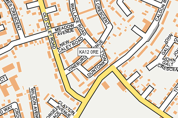 KA12 0RE map - OS OpenMap – Local (Ordnance Survey)