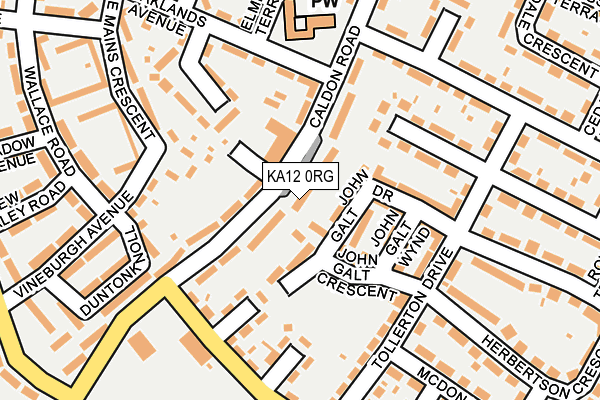 KA12 0RG map - OS OpenMap – Local (Ordnance Survey)